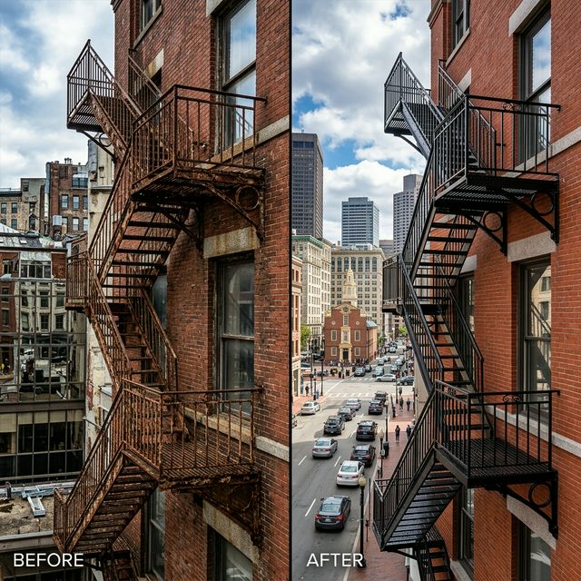 Boston Fire Escape Team at Work